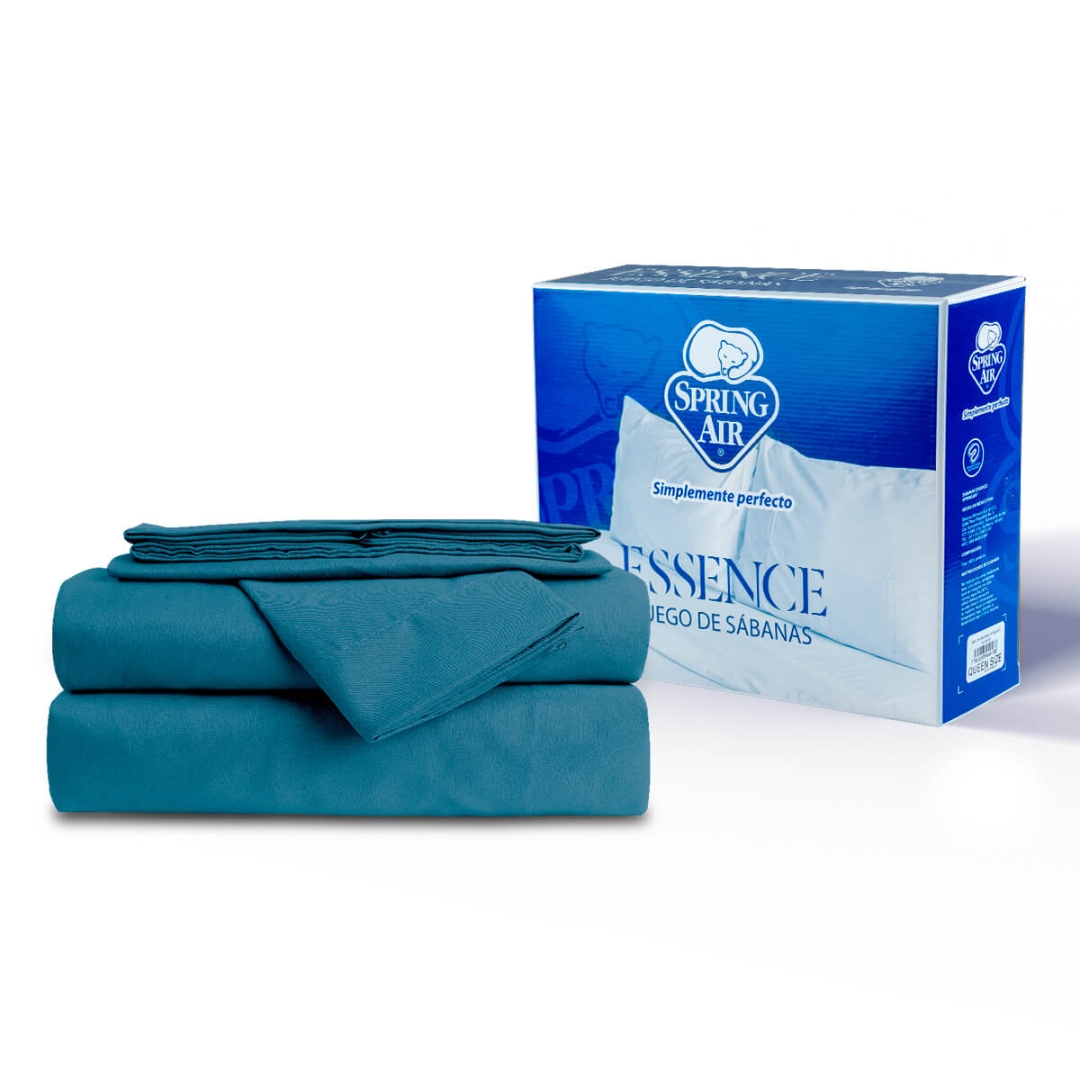 Juego De Sabanas Matrimonial Spring Air Color Azul
