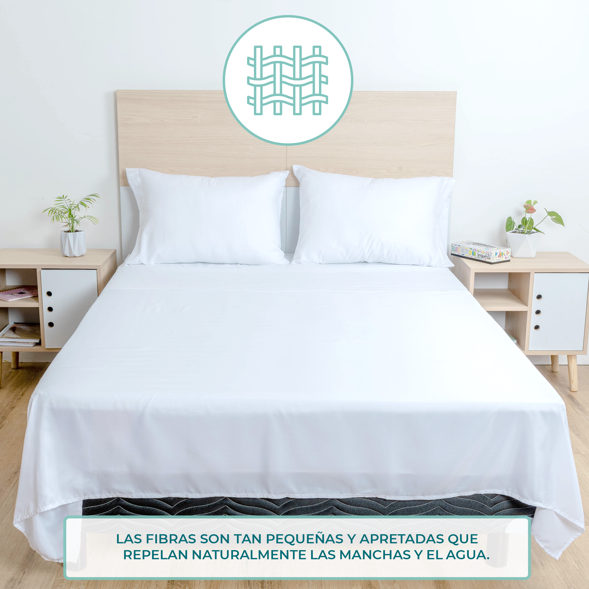 Foto 4 pulgar | Juego De Sabanas King Size Spring Air Color Blanco