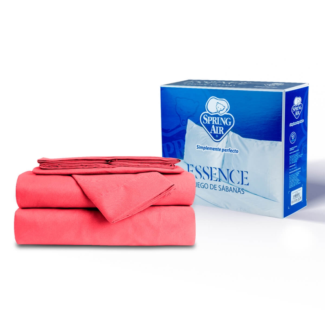 Juego De Sabanas Queen Size Spring Air Color  Coral