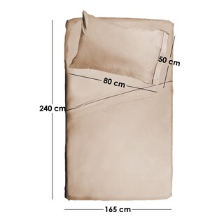 Foto 5 | Juego de Sábanas Aquila Beige Individual Micro-fibra Súper Suave