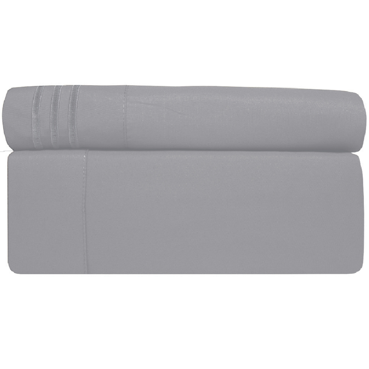 Foto 5 | Juego de Sábanas de Microfibra Rebeca Premium Luxury color Gris Ultra Suave Luxury Touch 1500 Queen Size