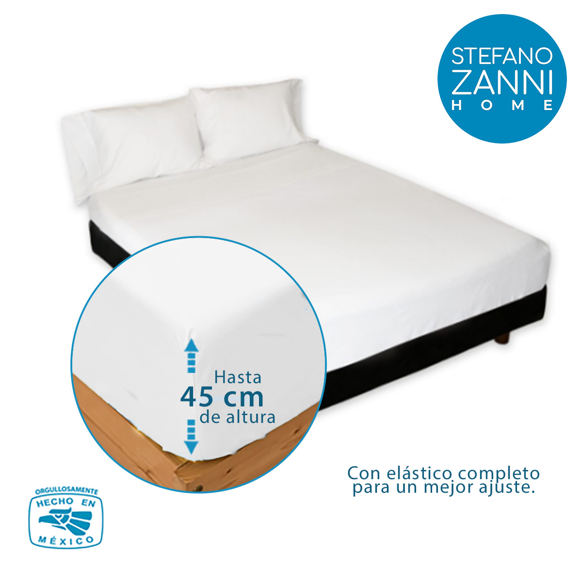 Foto 4 pulgar | Juego de Sábanas Matrimonial Stefano Zanni Home Nube color Blanco