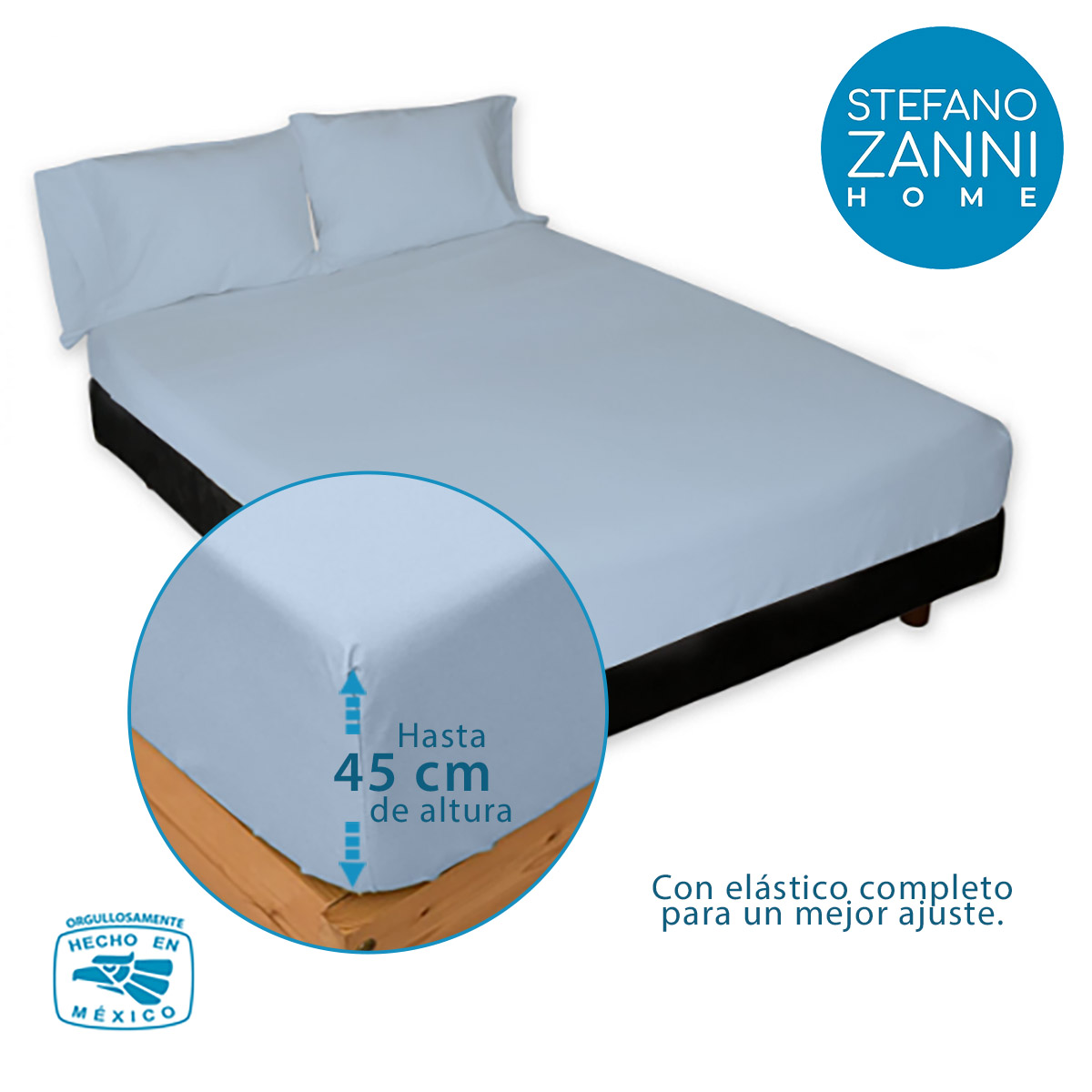 Foto 4 pulgar | Juego De Sábanas Nube Microfibra Stefano Zanni Home color Azul King  Size