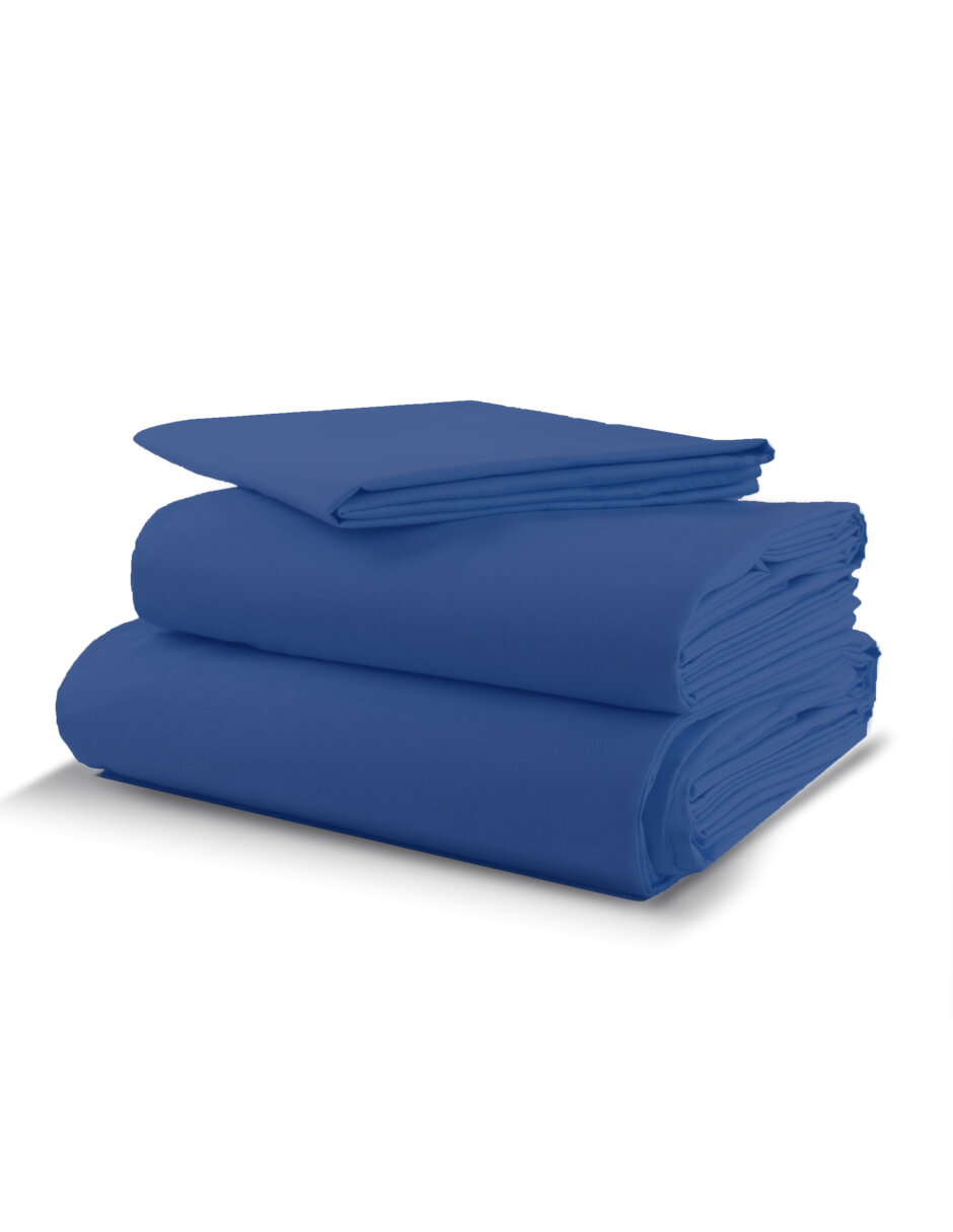 Juego de Sábanas Rebeca Confort 300 Queen Size color Azul