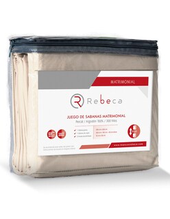 Foto 3 | Juego de Sábanas Rebeca Confort 300 Queen Size color Beige