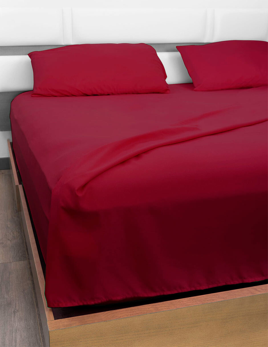 Foto 2 | Juego de Sábanas Rebeca Premium Luxury King Size color Tinto