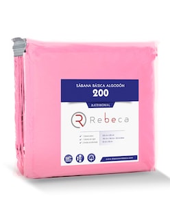 Foto 3 | Juego de Sábanas Rebeca Percal 200 Queen Size color Rosa