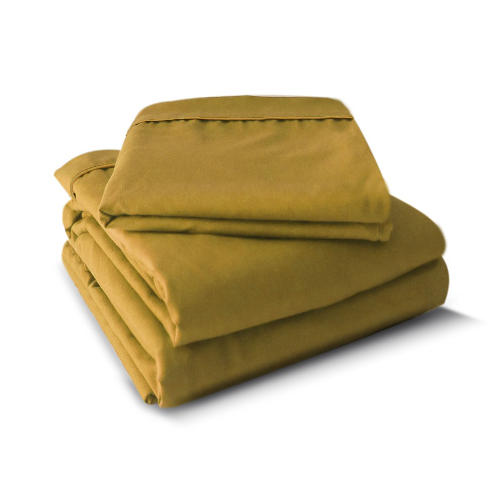 Juego de Sábanas King Size de Microfibra Rebeca Koala color Dorado