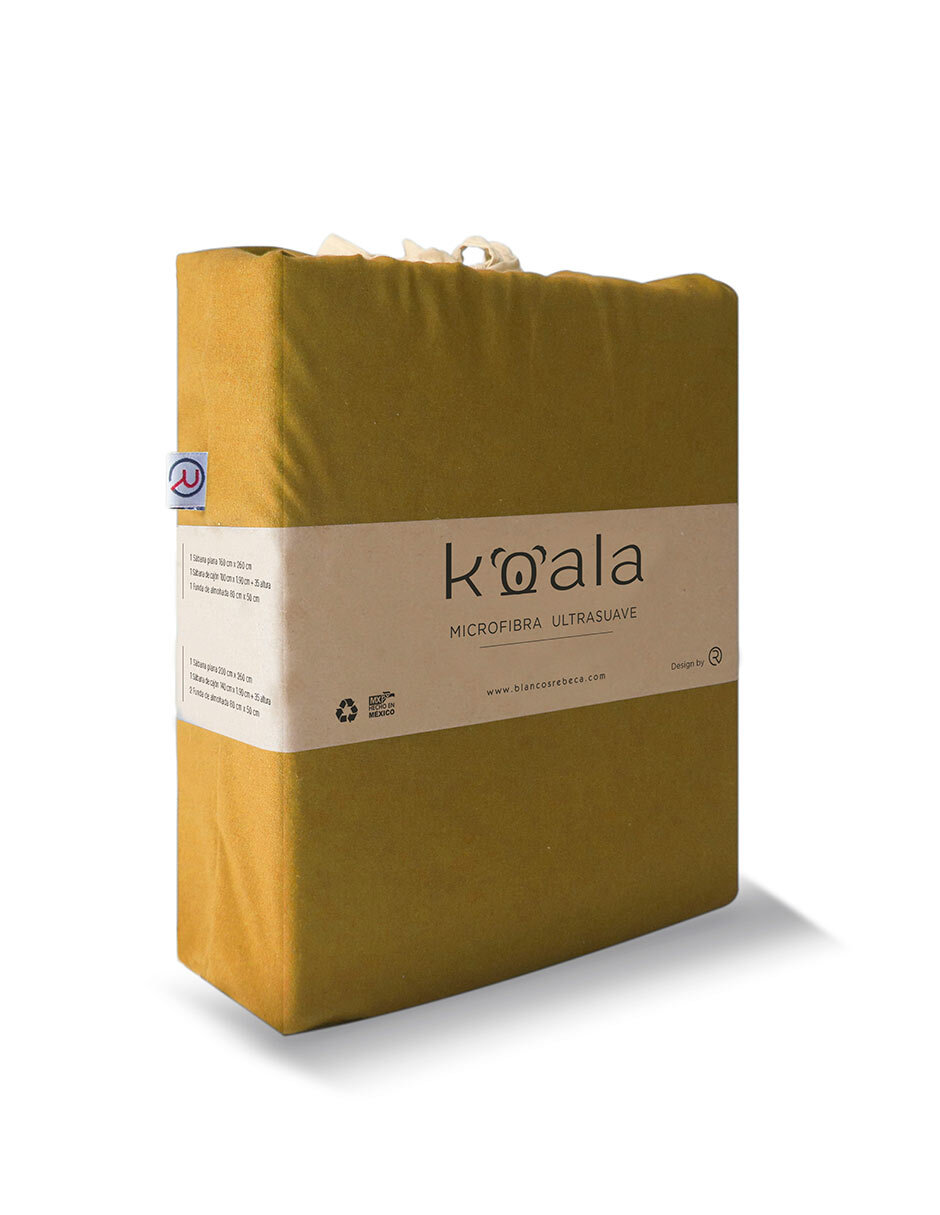 Foto 4 | Juego de Sábanas King Size de Microfibra Rebeca Koala color Dorado