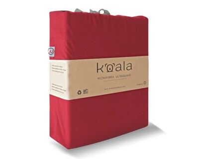 Foto 1 | Juego de Sábanas King Size de Microfibra Rebeca Koala color Rojo
