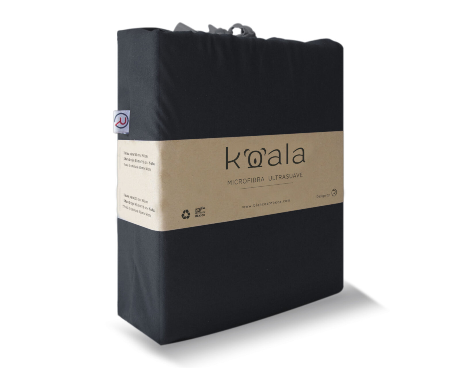 Foto 1 | Juego de Sábanas Matrimonial de Microfibra Rebeca Koala  color Negro