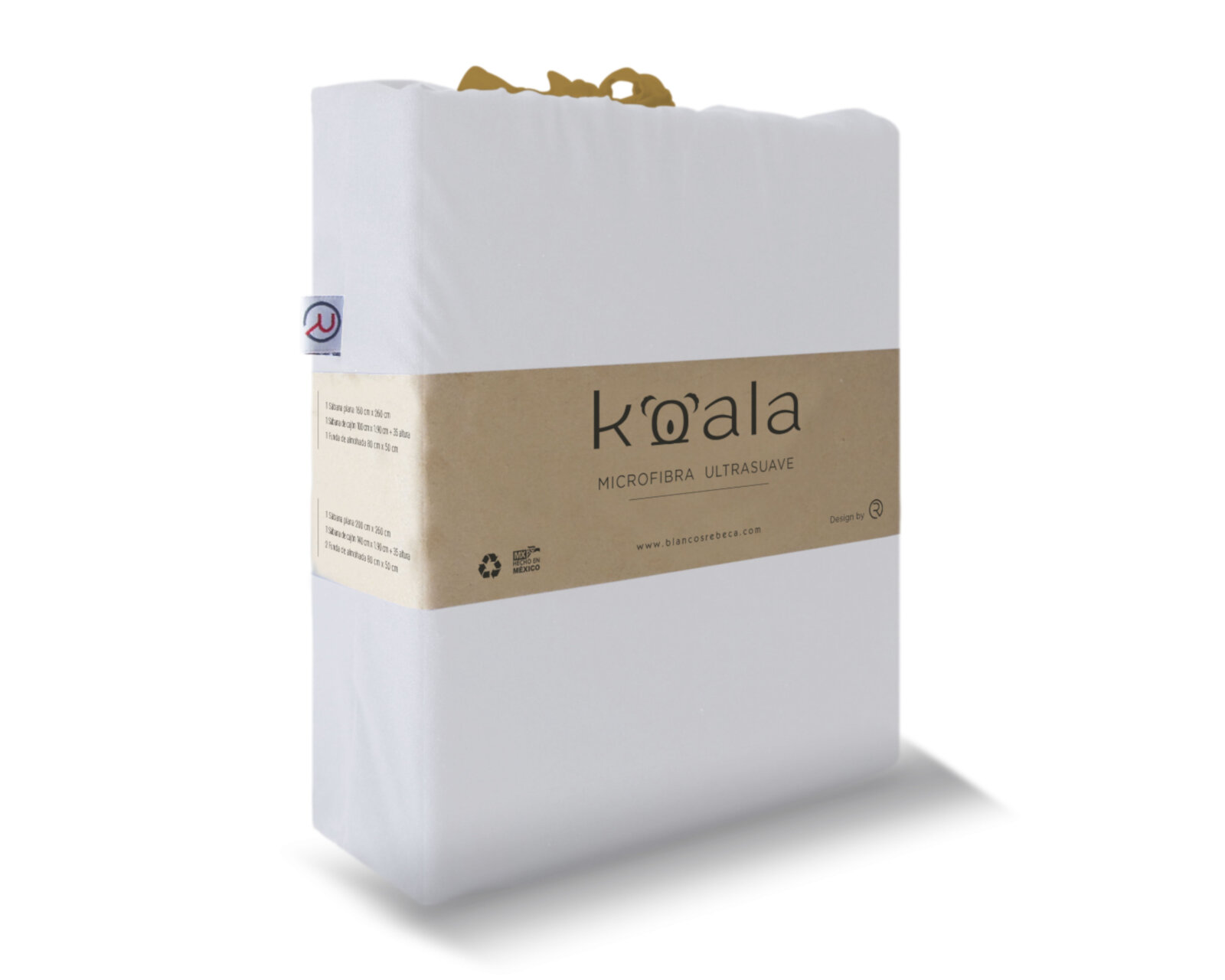 Foto 1 | Juego de Sábanas Rebeca Koala Matrimonial color Blanco