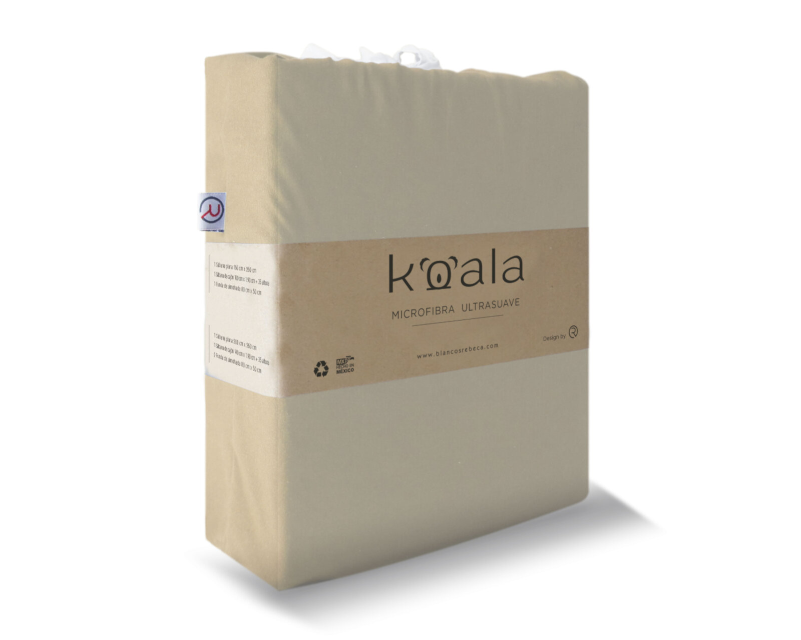 Juego de Sábanas Rebeca Koala Queen Size color Beige
