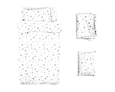 Foto 4 | Juego de Sábanas Rebeca de Microfibra Koala color Gris Estampada Estrella Queen Size