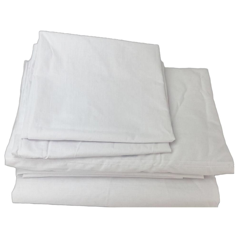 Juego de Sábanas King Size Almoda 3 color Blanco 4 Piezas