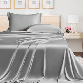 Foto 6 | Juego de Sábanas Matrimonial Rebeca Tencel Fibra de Eucalipto color Gris 4 piezas