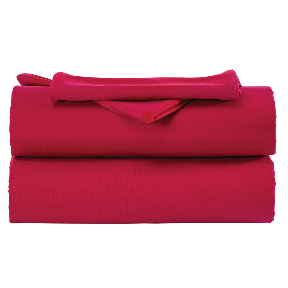 Juego de Sábanas Matrimonial Concord Esencial color Rojo