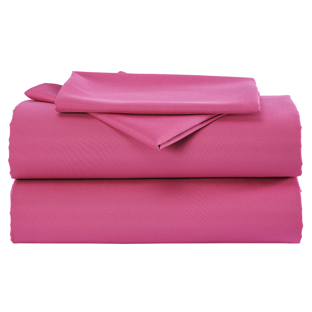 Juego Sábanas Concord Esencial SAMM631 color Rosa Poliéster Matrimonial