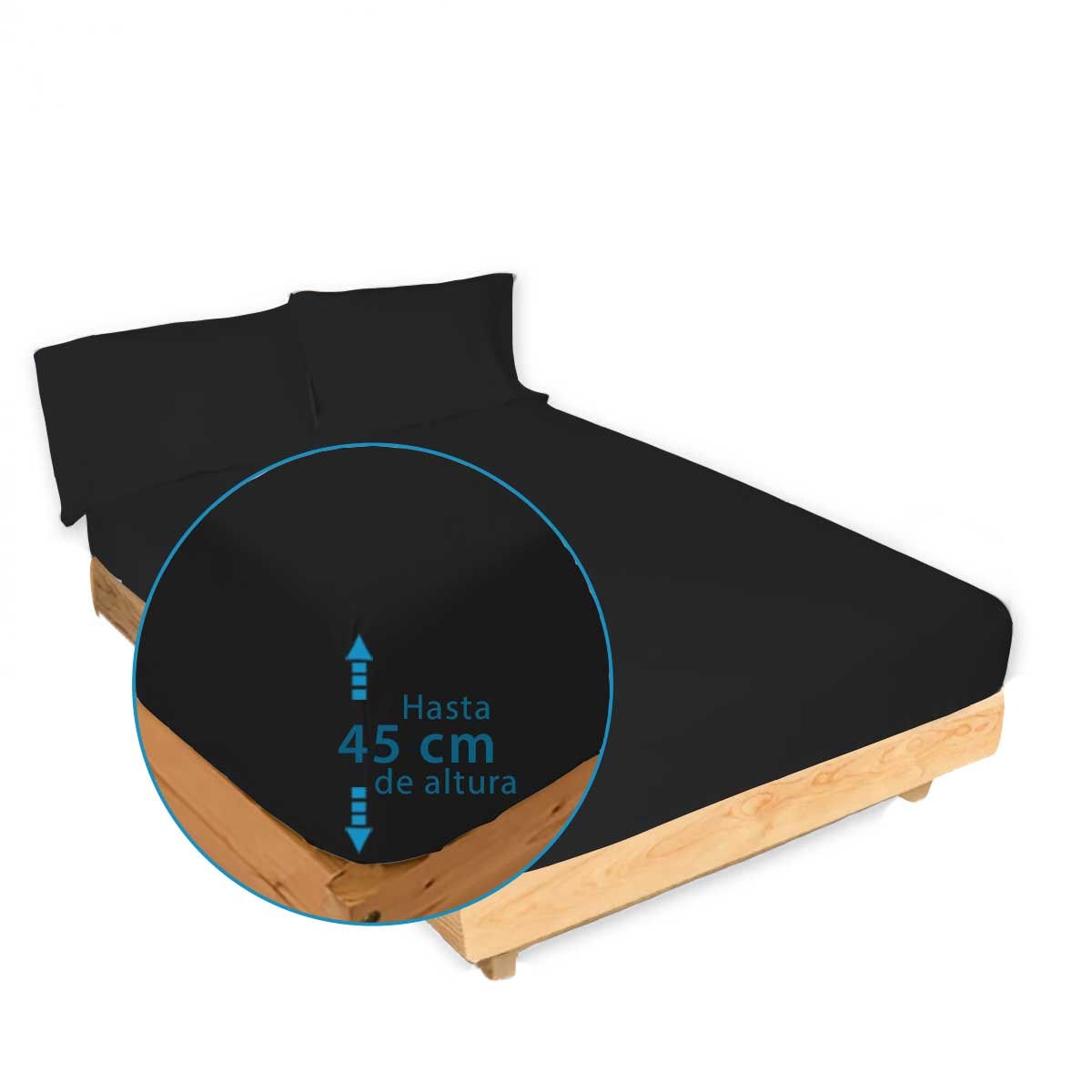 Foto 4 pulgar | Juego de Sábanas Stefano Zanni Home color Negro Microfibra Queen Size