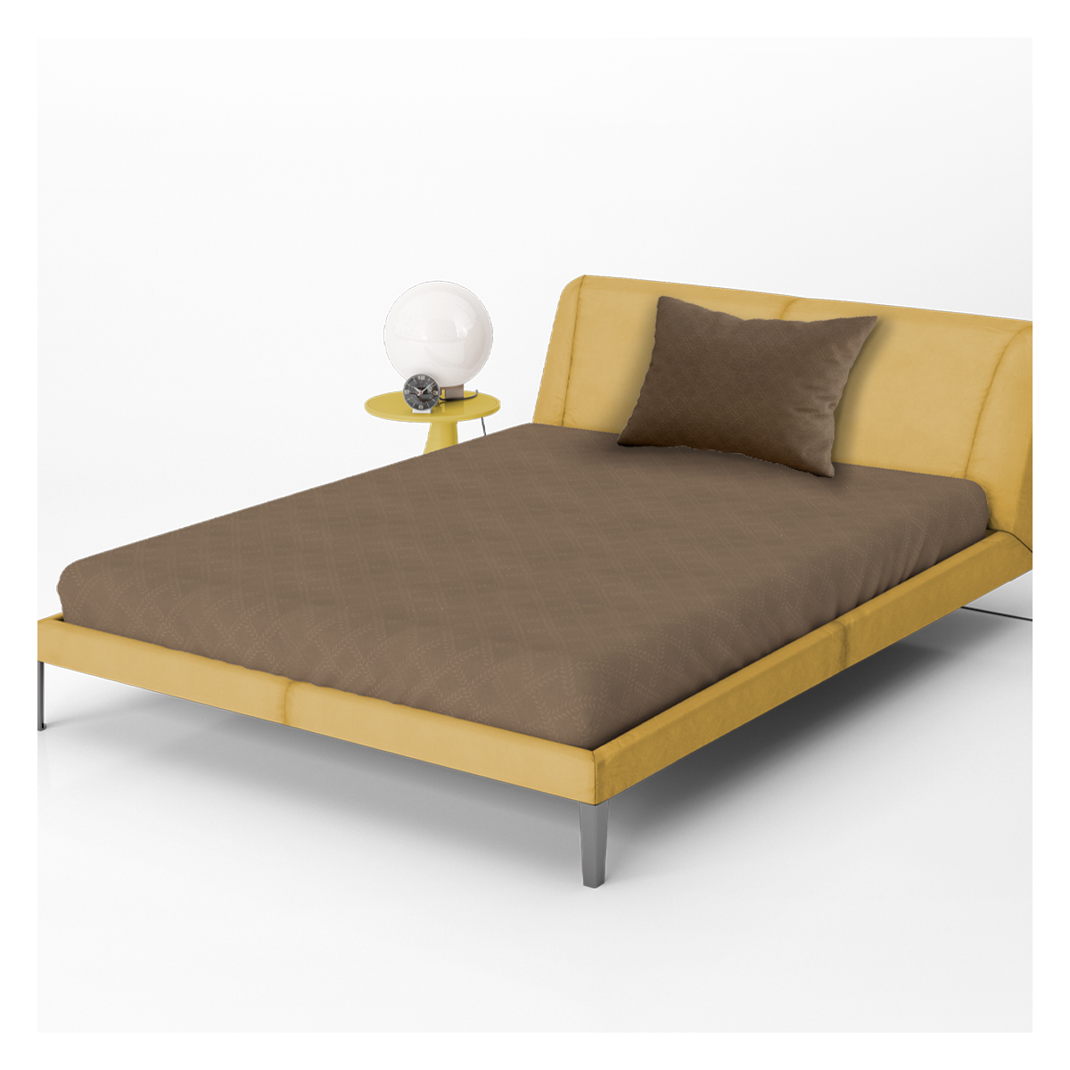 Juego de Sabanas Cama Individual color Camel Microfibra Amplias Diseño Relieve