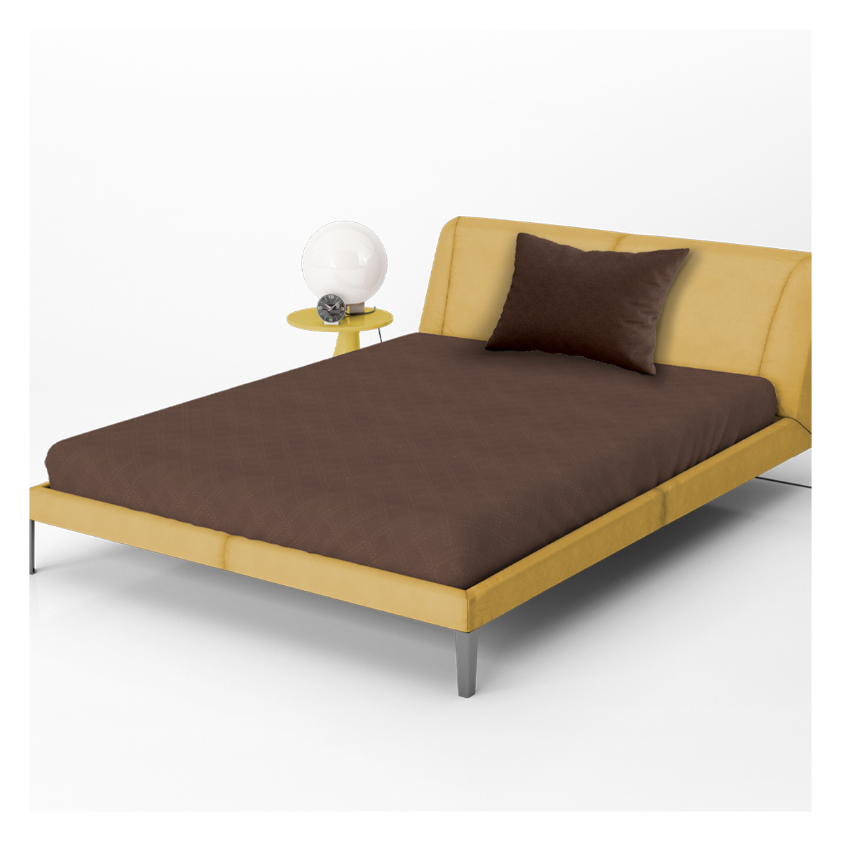 Juego de Sabanas Cama Individual color Café Claro Microfibra Amplias Diseño Relieve