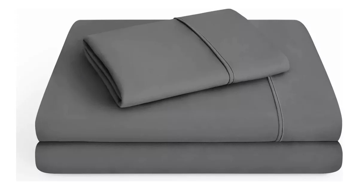 Set Sábanas B.KIND & BEYOND Queen Size color Gris 4 Piezas Extra Suaves Anti Arrugas Microfibra