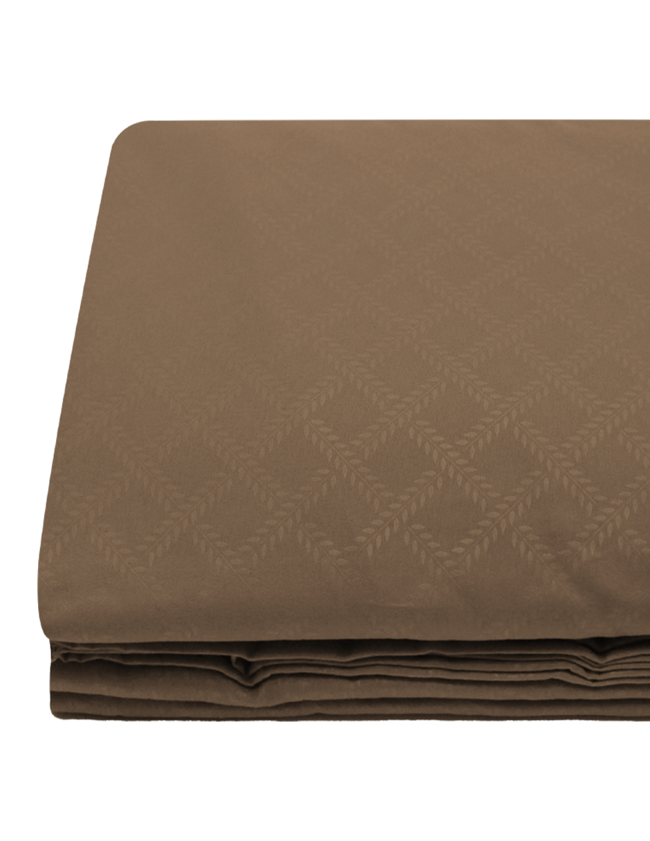 Foto 5 pulgar | Juego de Sábanas Matrimonial NubiSuave RELIEVE-MAT color Marrón 2800 Hilos 4 Piezas