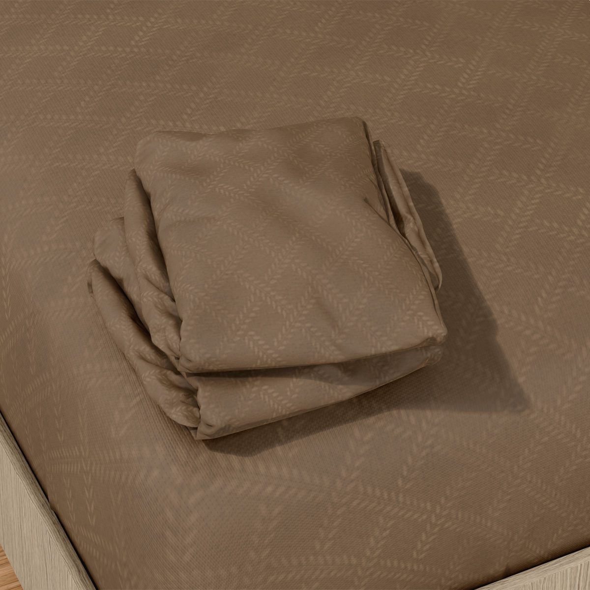 Foto 7 pulgar | Juego de Sábanas Matrimonial NubiSuave RELIEVE-MAT color Marrón 2800 Hilos 4 Piezas