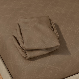 Foto 6 | Juego de Sábanas Matrimonial NubiSuave RELIEVE-MAT color Marrón 2800 Hilos 4 Piezas
