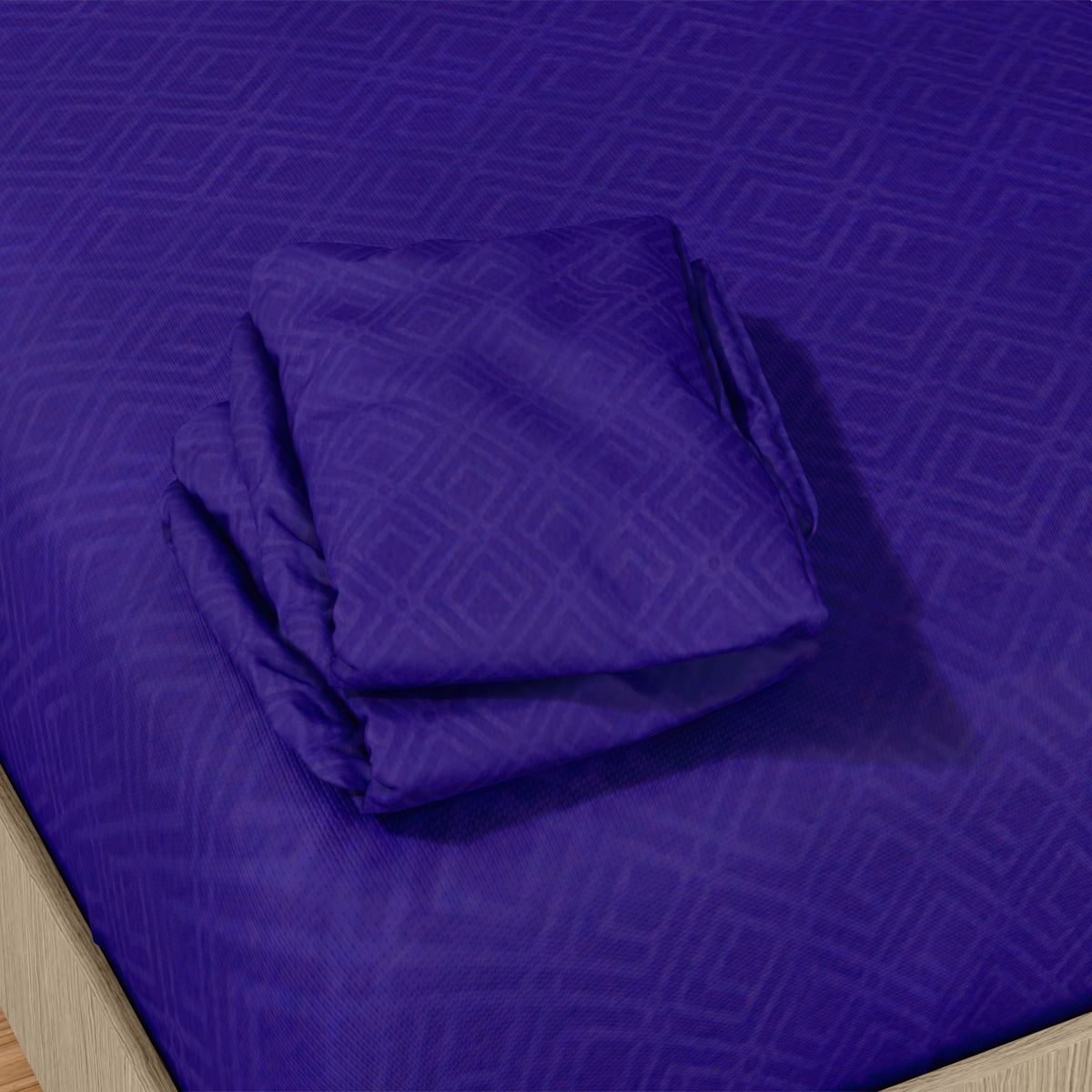 Foto 7 pulgar | Juego de Sábanas Matrimonial NubiSuave RELIEVE-MAT color Azul 2800 Hilos 4 Piezas
