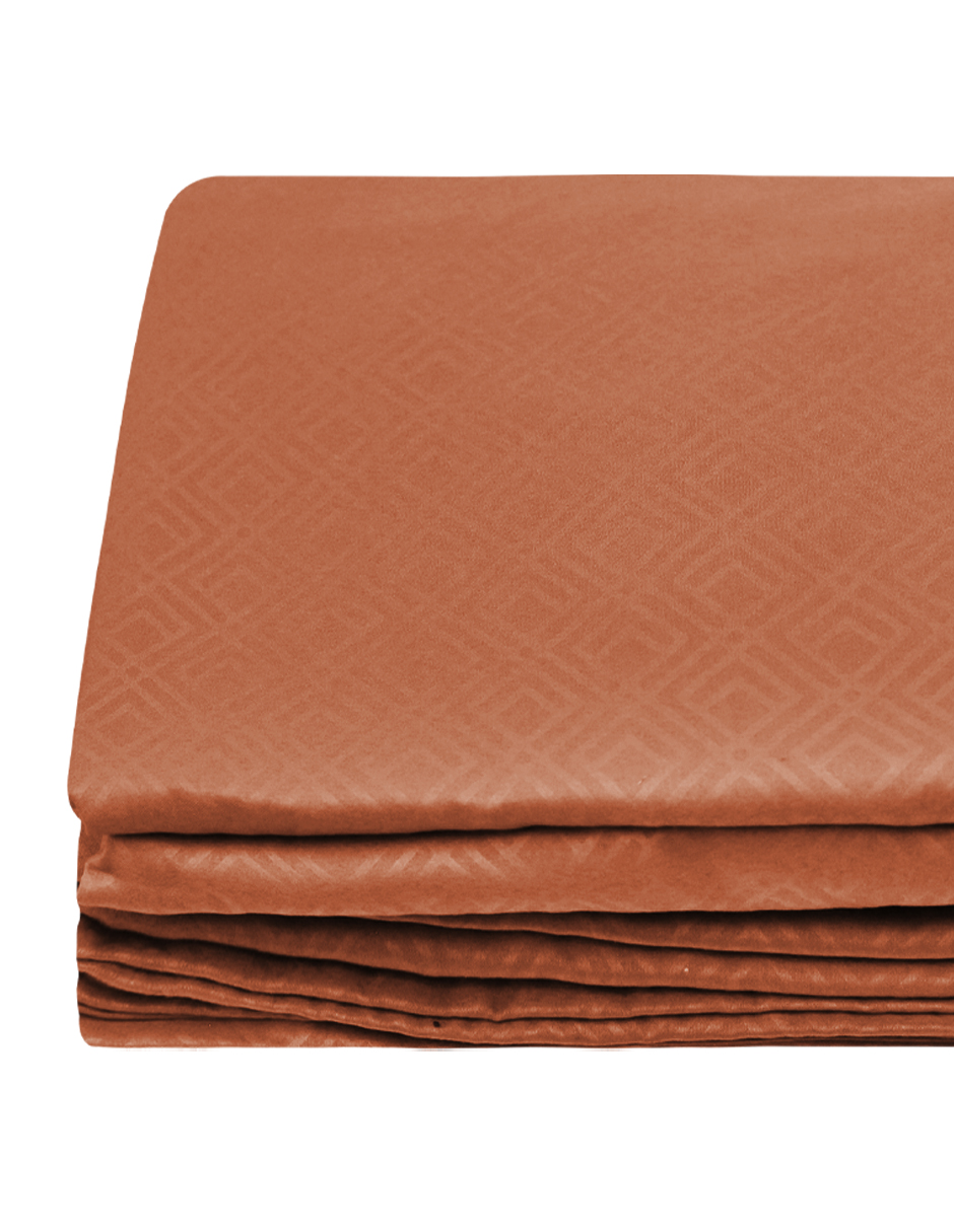 Foto 5 pulgar | Juego de Sábanas Matrimonial NubiSuave RELIEVE-MAT color Cobre 2800 Hilos 4 Piezas