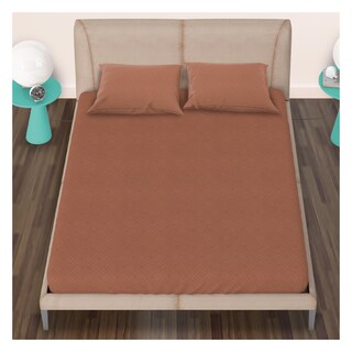 Foto 8 | Juego de Sábanas Matrimonial NubiSuave RELIEVE-MAT color Cobre 2800 Hilos 4 Piezas