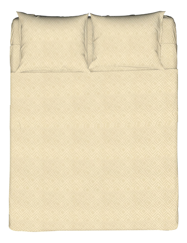 Juego de Sábanas Matrimonial NubiSuave RELIEVE-MAT color Beige 2800 Hilos 4 Piezas
