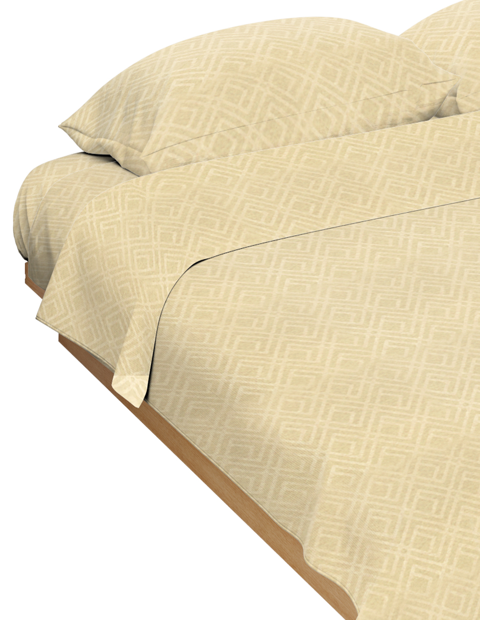 Foto 3 pulgar | Juego de Sábanas Matrimonial NubiSuave RELIEVE-MAT color Beige 2800 Hilos 4 Piezas