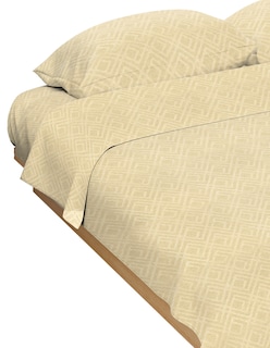 Foto 2 | Juego de Sábanas Matrimonial NubiSuave RELIEVE-MAT color Beige 2800 Hilos 4 Piezas