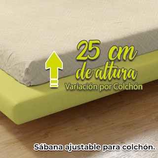 Foto 5 | Juego de Sábanas Matrimonial NubiSuave RELIEVE-MAT color Beige 2800 Hilos 4 Piezas