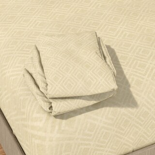 Foto 6 | Juego de Sábanas Matrimonial NubiSuave RELIEVE-MAT color Beige 2800 Hilos 4 Piezas