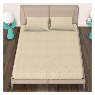 Foto 8 | Juego de Sábanas Matrimonial NubiSuave RELIEVE-MAT color Beige 2800 Hilos 4 Piezas