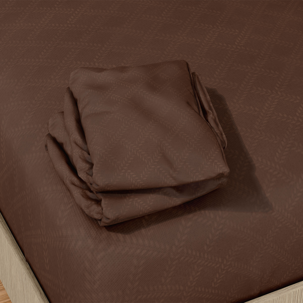 Foto 7 pulgar | Juego de Sabanas Matrimonial NubiSuave RELIEVE-MAT color Marrón 2800 Hilos 4 Piezas