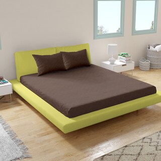 Foto 7 | Juego de Sabanas Matrimonial NubiSuave RELIEVE-MAT color Marrón 2800 Hilos 4 Piezas