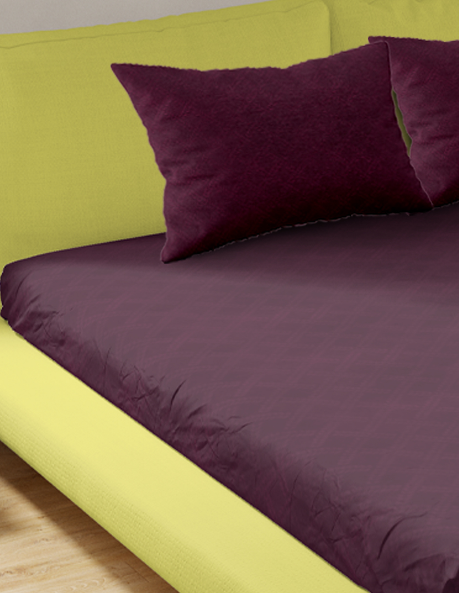 Foto 2 | Juego de Sábanas Matrimonial NubiSuave RELIEVE-MAT color Vino 2800 Hilos 4 Piezas