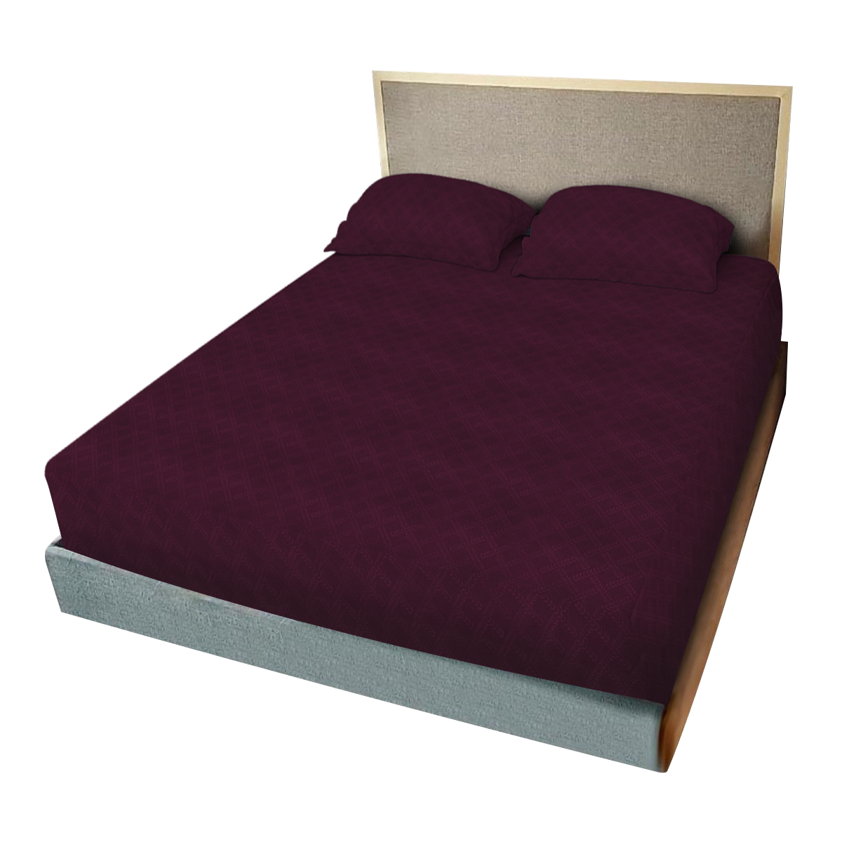 Foto 9 pulgar | Juego de Sábanas Matrimonial NubiSuave RELIEVE-MAT color Vino 2800 Hilos 4 Piezas