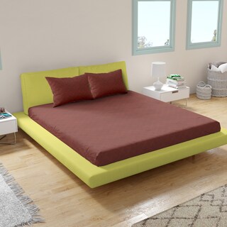 Foto 7 | Juego de Sabanas NubiSuave de Relieve Matrimonial Diseño 2800 Hilos color Naranja Microfibra 4 Piezas