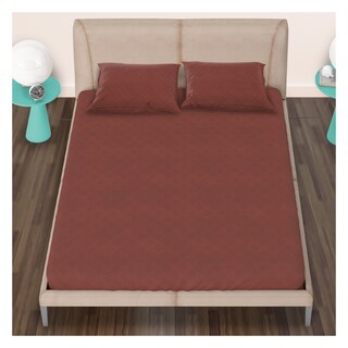 Foto 8 | Juego de Sabanas NubiSuave de Relieve Matrimonial Diseño 2800 Hilos color Naranja Microfibra 4 Piezas