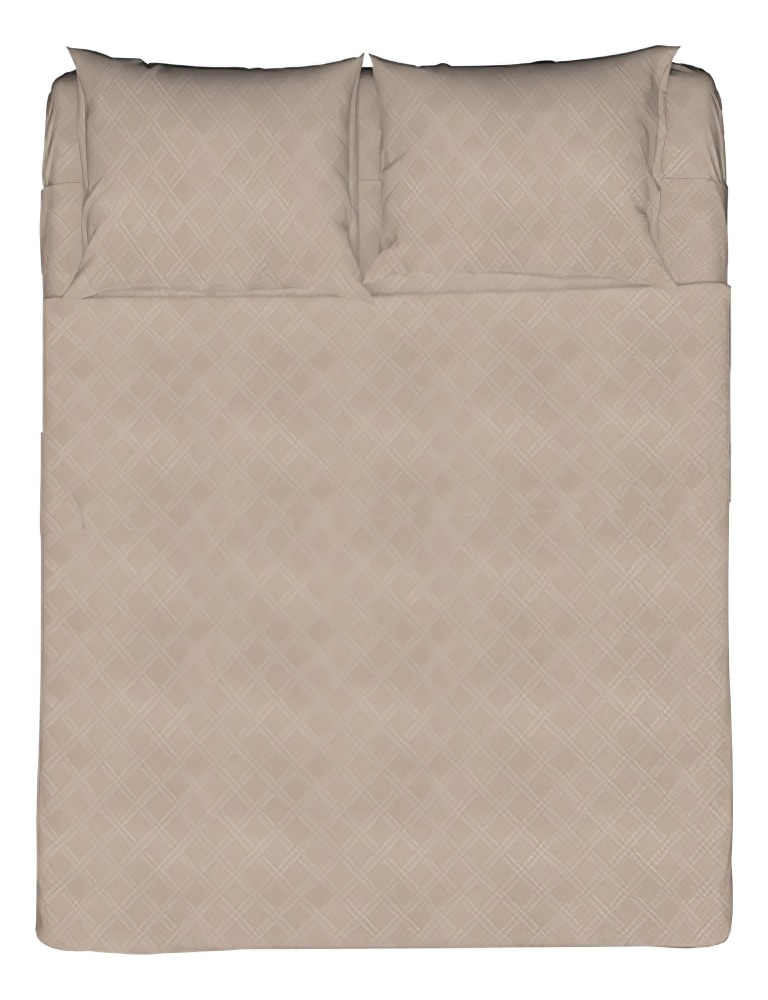 Juego de Sabanas NubiSuave de Relieve Matrimonial Diseño 2800 Hilos color Arena Microfibra 4 Piezas $499