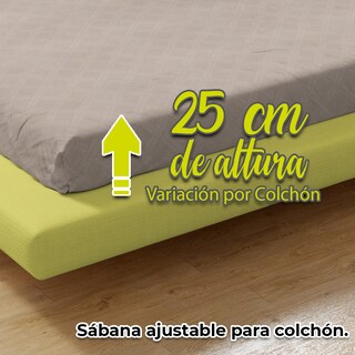 Foto 5 | Juego de Sabanas NubiSuave de Relieve Matrimonial Diseño 2800 Hilos color Arena Microfibra 4 Piezas