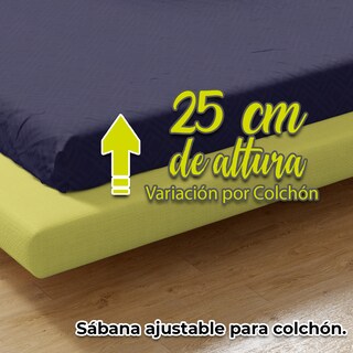 Foto 5 | Juego de Sabanas NubiSuave de Relieve Matrimonial Diseño 2800 Hilos color Azul Marino Microfibra 4 Piezas