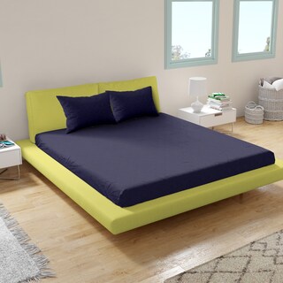 Foto 7 | Juego de Sabanas NubiSuave de Relieve Matrimonial Diseño 2800 Hilos color Azul Marino Microfibra 4 Piezas