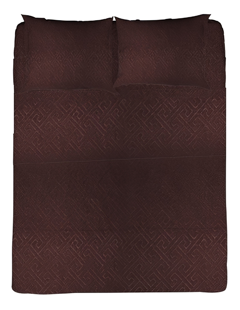 Juego de Sabanas NubiSuave de Relieve Matrimonial Diseño 2800 Hilos color Café Microfibra 4 Piezas $499