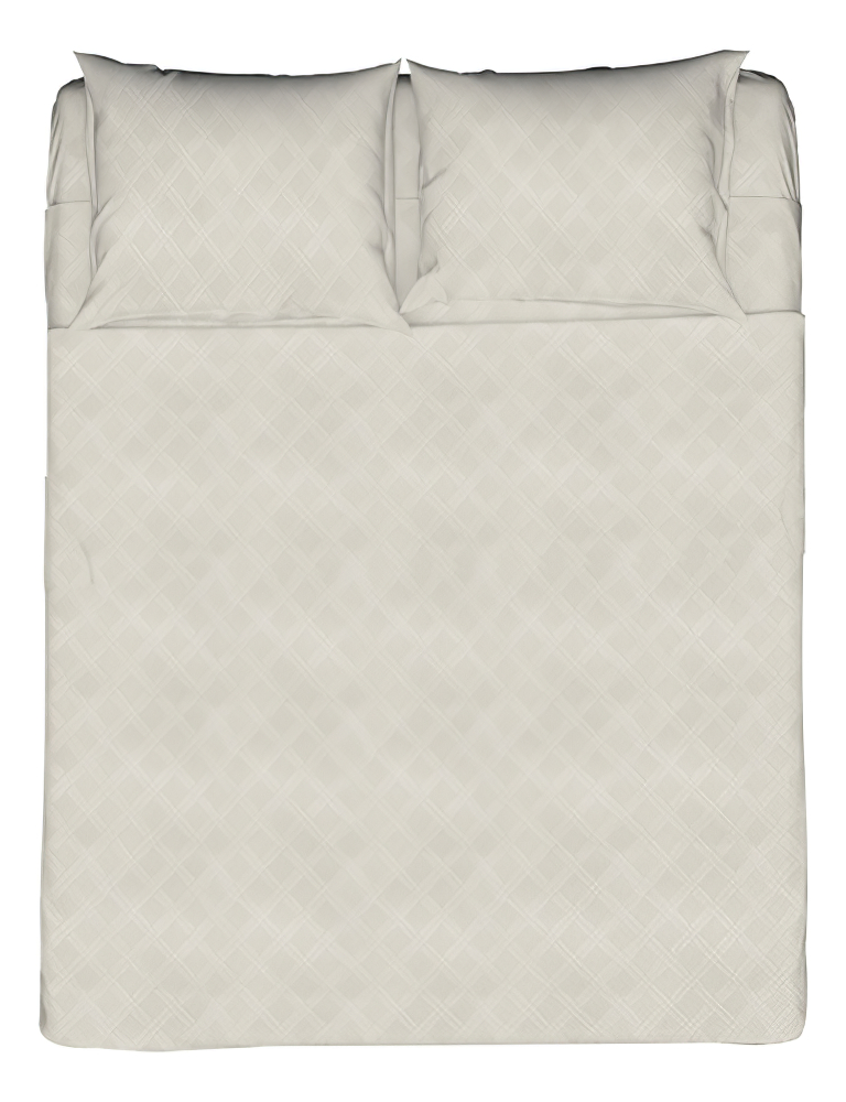 Foto 2 pulgar | Juego de Sabanas NubiSuave de Relieve Matrimonial Diseño 2800 Hilos color Crema Microfibra 4 Piezas